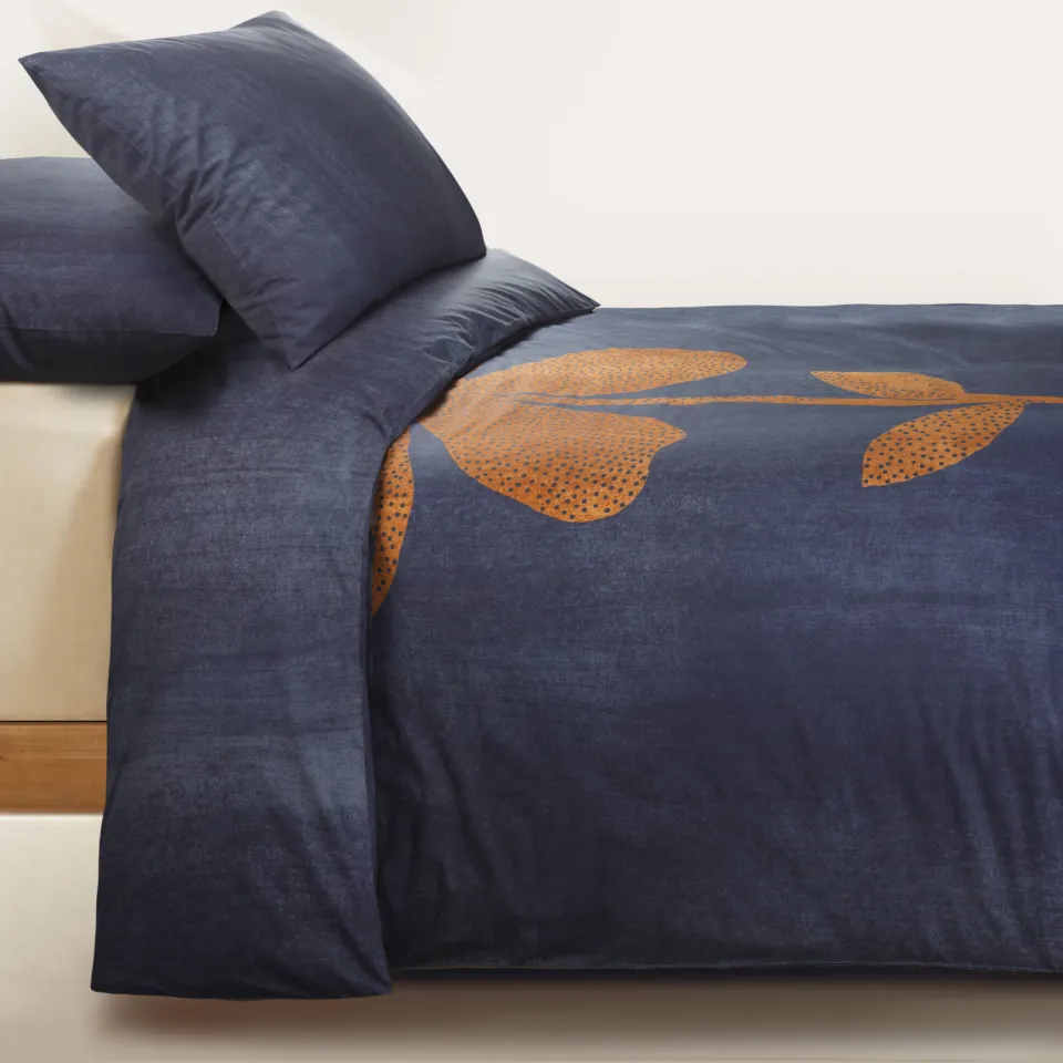 Studio LIVIT percale katoenen dekbedovertrek blauw, foto 4