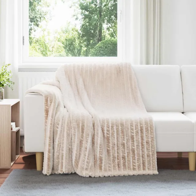 vidaXL Kleden 6 st Beige 200 x 150 cm 4,75 kg Fleece, foto 2