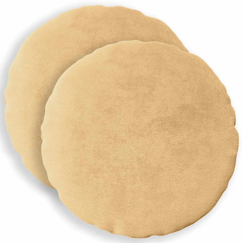 vidaXL Kussensloop 2 st HEERLEN Taupe Dia. 60 cm Flanel