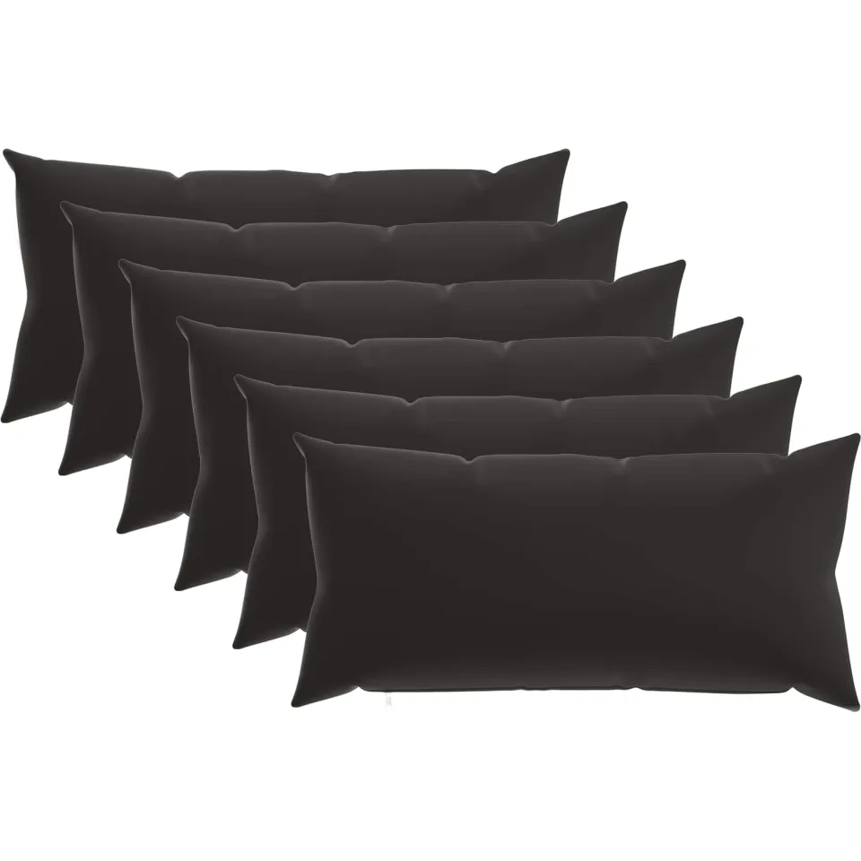 vidaXL Kussensloop 6 st HEERLEN Zwart 40 x 70 cm Polyester, foto 3