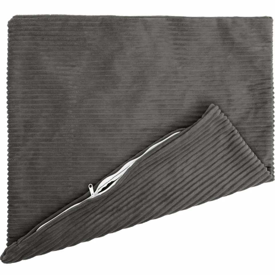 vidaXL Kussensloop 6 st HEERLEN Donkergrijs 70 x 70 cm corduroy