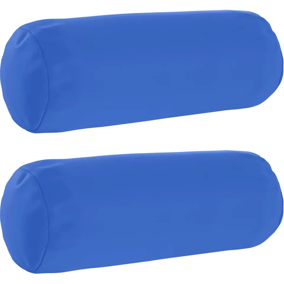 vidaXL Kussensloop 2 st HEERLEN Koninklijk Blauw Dia. 15 x 40 cm