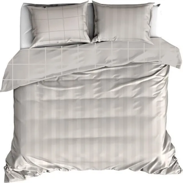 De Witte Lietaer Dekbedovertrek Katoen Satijn Zygo - Hotelmaat - 260 x 240 cm - Taupe