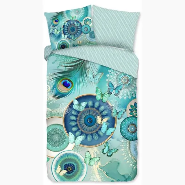 HIP Collection Claudine Dekbedovertrek - Eenpersoons - 140x200/220 cm - Mint