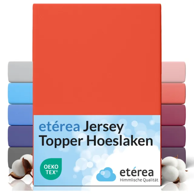 etérea Himmlische Qualität etérea Topper Jersey Hoeslaken 140x200 - 160x200 cm Oekotex Made in Green - 100% katoen - Aarde Terra