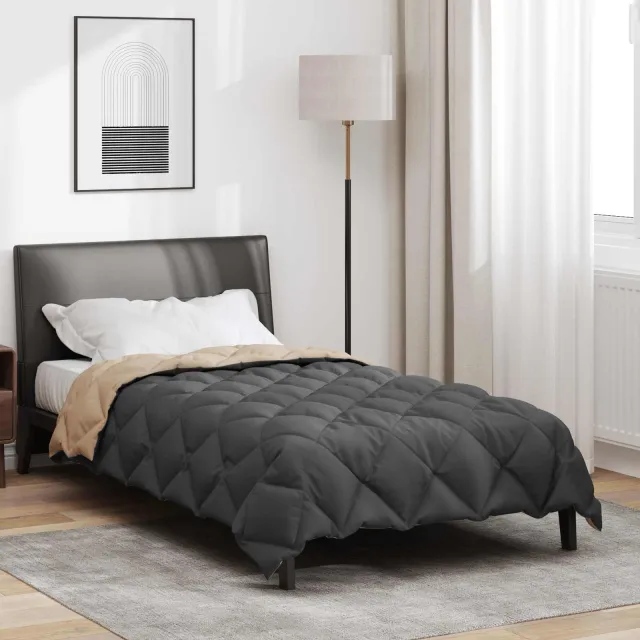 vidaXL Winter Dekbed 135 x 220 cm 450 gsm Microvezel Anthraciet