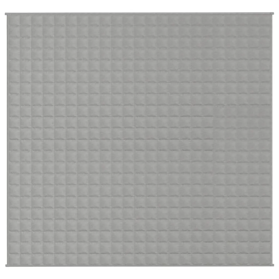 vidaXL Verzwaringsdeken 220x230 cm 11 kg stof grijs, foto 3