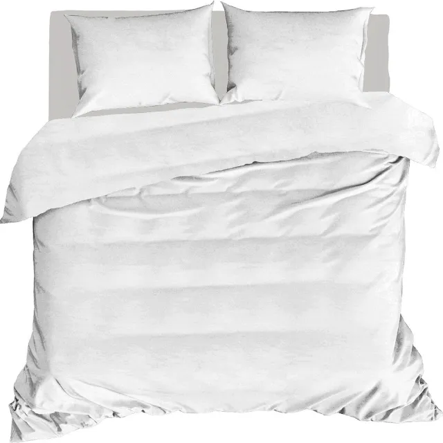 Linolux Dekbedovertrek Washed Cotton Wit Lits-jumeaux 260 White