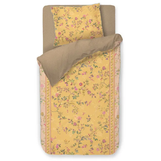 Pip Studio Bodhi Flower kussensloop - Geel - 60 x 70 cm