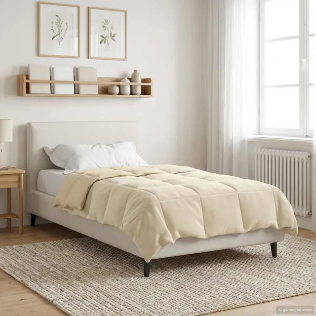 vidaXL Vol jaar dekbed 135 x 220 cm Microfiber (100% polyester) Crème