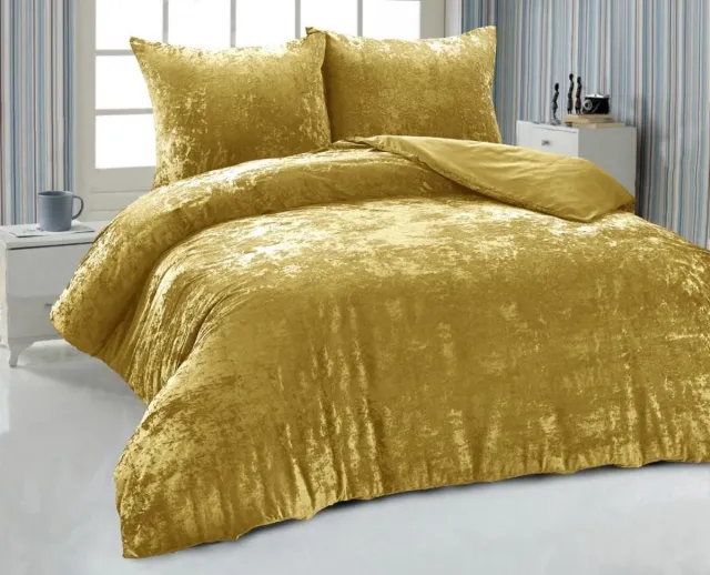 Home bedding Velvet Couture Dekbedovertrek - 200x200/220 cm - Velvet Touch - Mosterd Goud