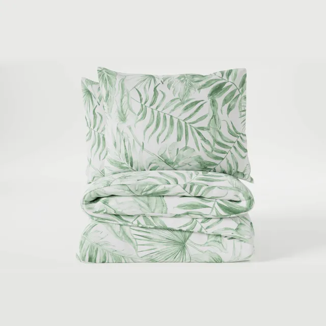 W katoen-polyester dekbedovertrek 2-persoons (200x220 cm) Groen