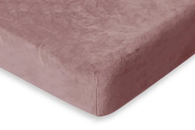 Eleganzzz Hoeslaken 200 gr/m2 Hoogwaardig Flanel Fleece 35cm Hoekhoogte - Old Rose - 180x200 - Hoeslakens - Lits Jumeaux - Fluffy Hoeslaken