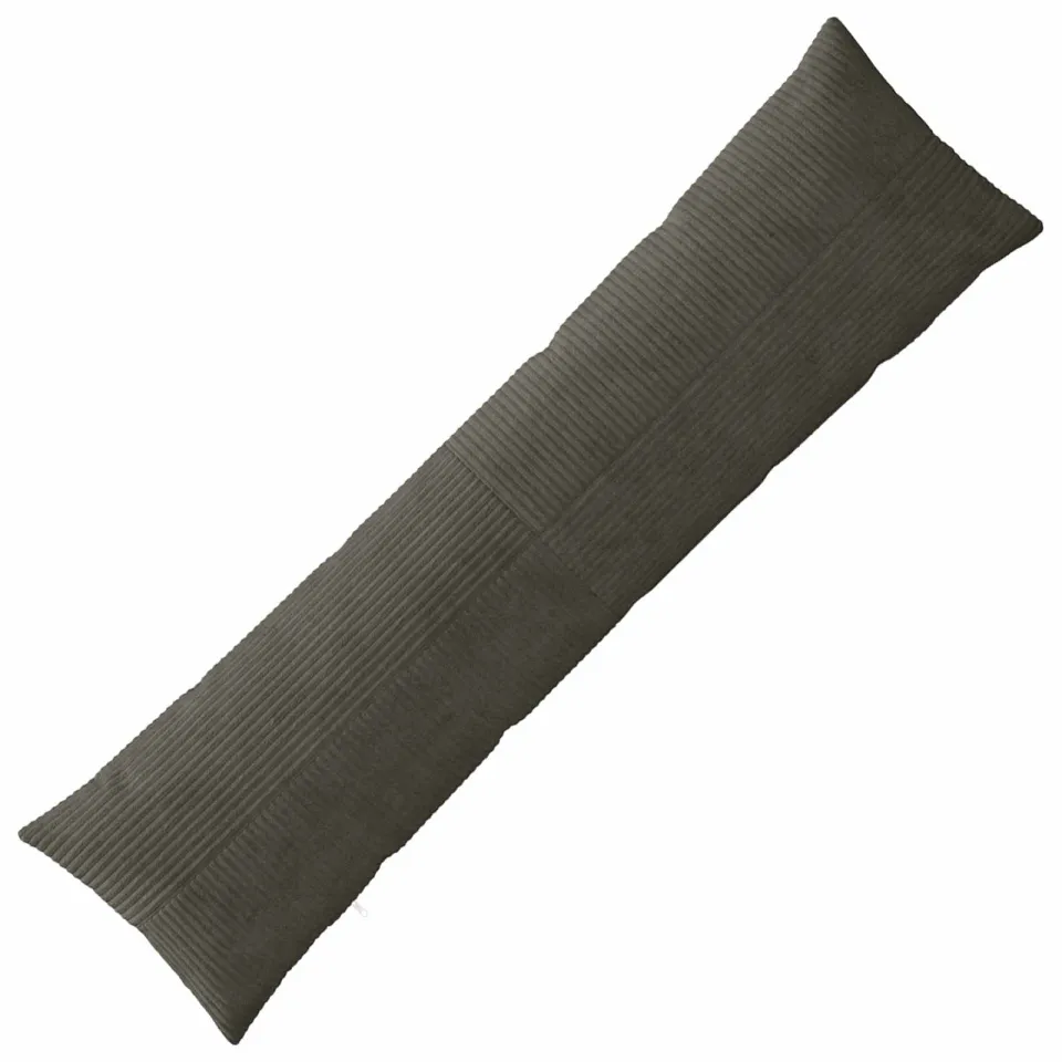 vidaXL Kussensloop ALMELO Antracietkleurig 40 x 145 cm corduroy, foto 3