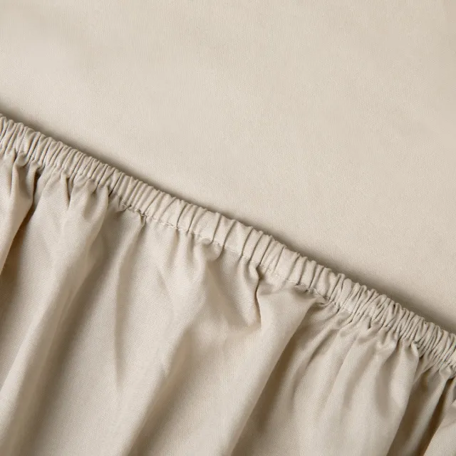 kayori Shizu Topper Hoeslaken Perkal - 90x210-220cm - 200TC Hotelkwaliteit - Matrasdikte 12 cm - Zand