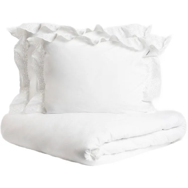 Homla Bedding - MORAIN - Microfibre White met Kant - 220x200 + 2x50x60 cm