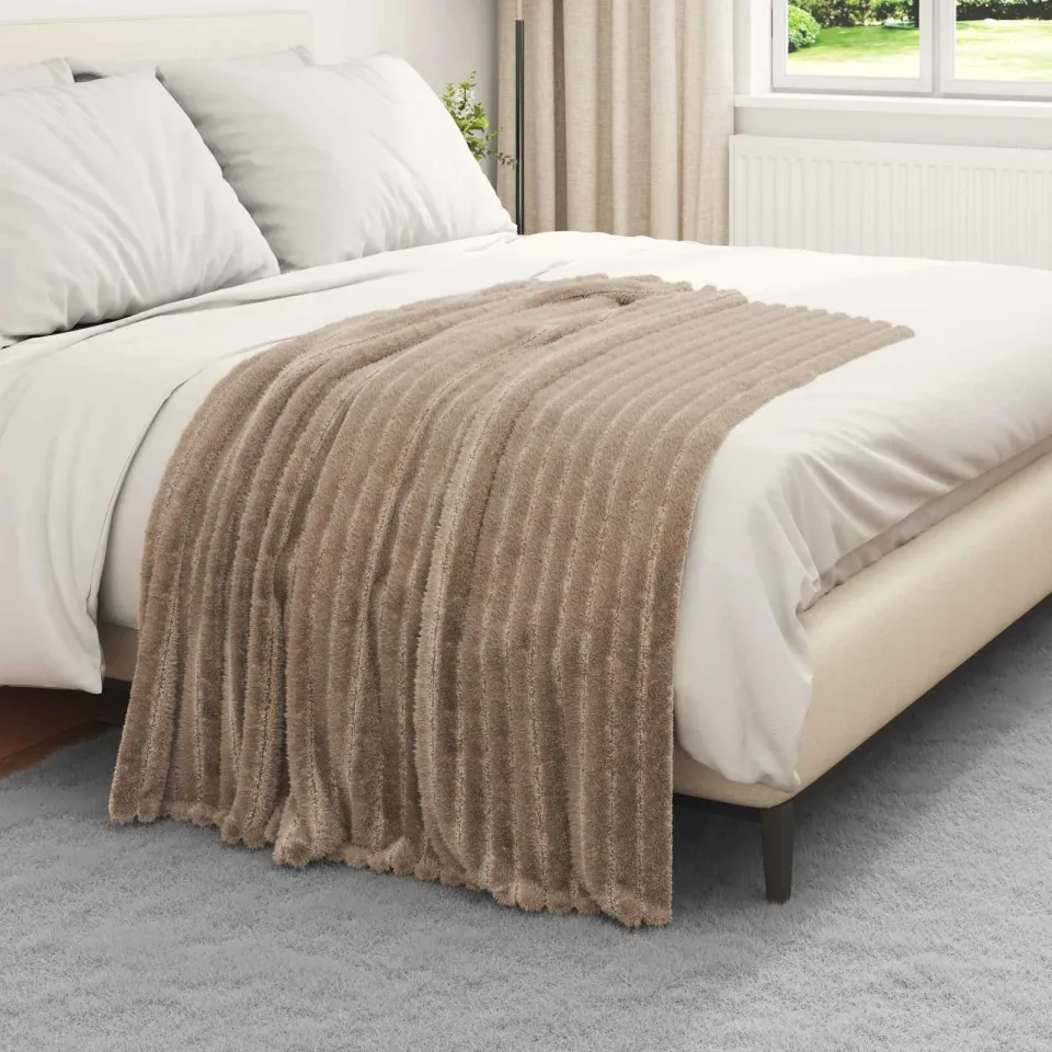 vidaXL Kleden 6 st Camel 150 x 130 cm 2,85 kg Fleece, foto 3