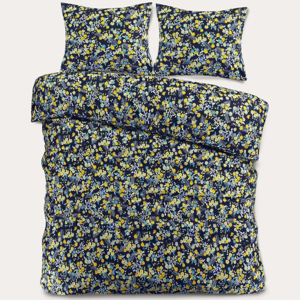 NOUS Living katoenen dekbedovertrek Blauw