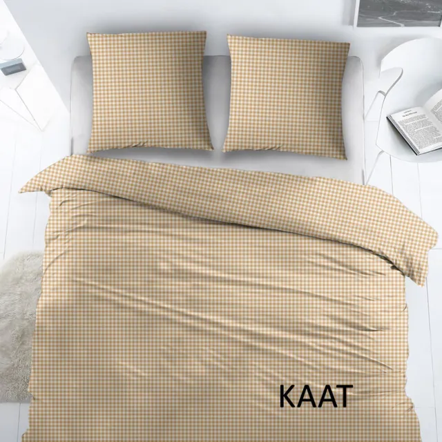 Welterusten Katoen Laken met kussenslopen KAAT YELLOW geel