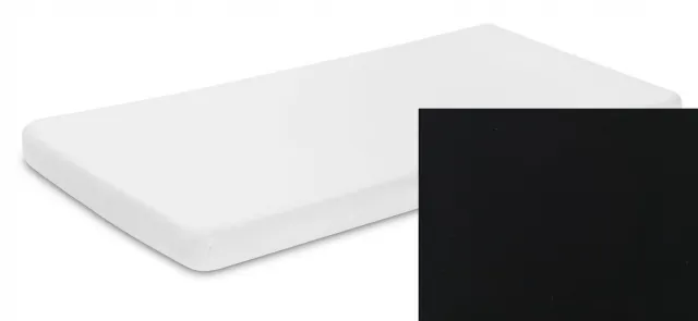 Olka Jersey Hoeslaken met Elastiek voor Kinderbedje 120x60 CM Zwart