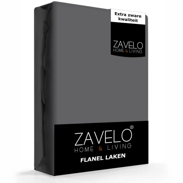 Zavelo Flanel Laken Antraciet