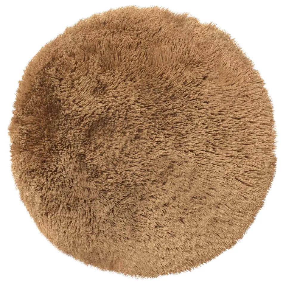 vidaXL Kussensloop 2 st HEERLEN Taupe Dia. 60 cm PV Fleece