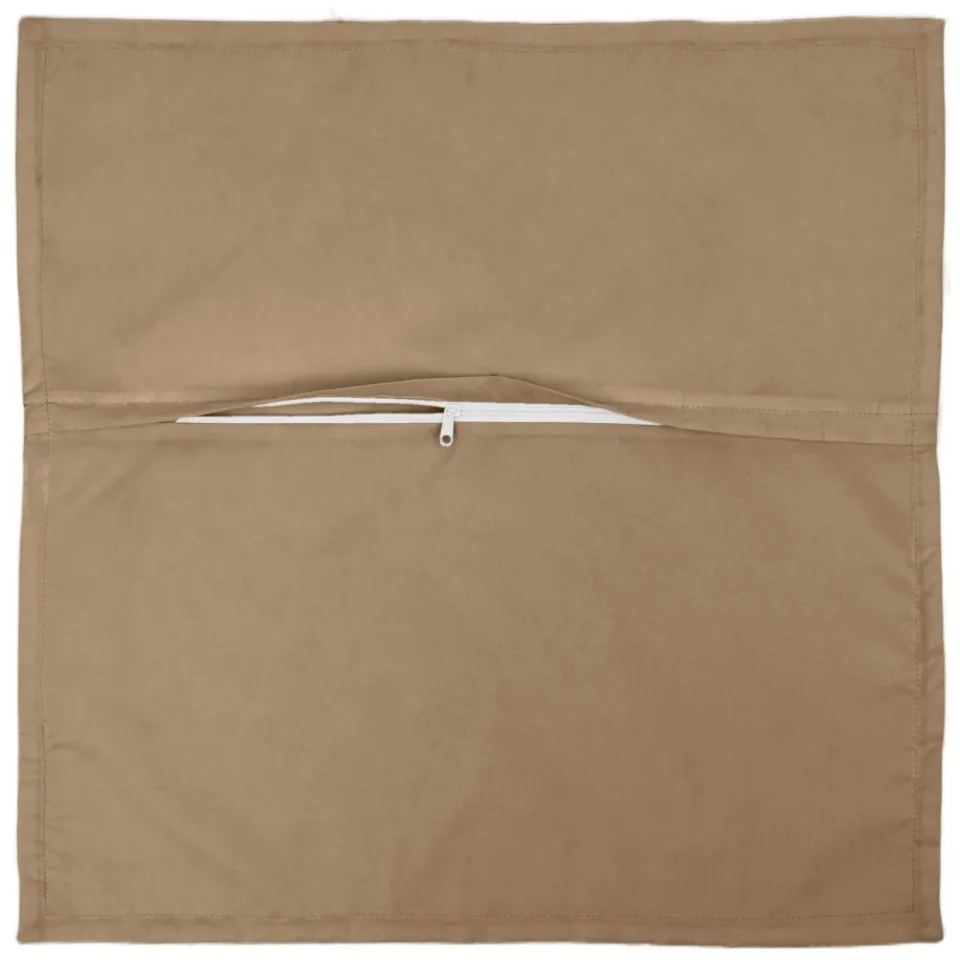vidaXL Kussensloop 2 st HOUTEN Taupe 40 x 40 cm Polyester, foto 4