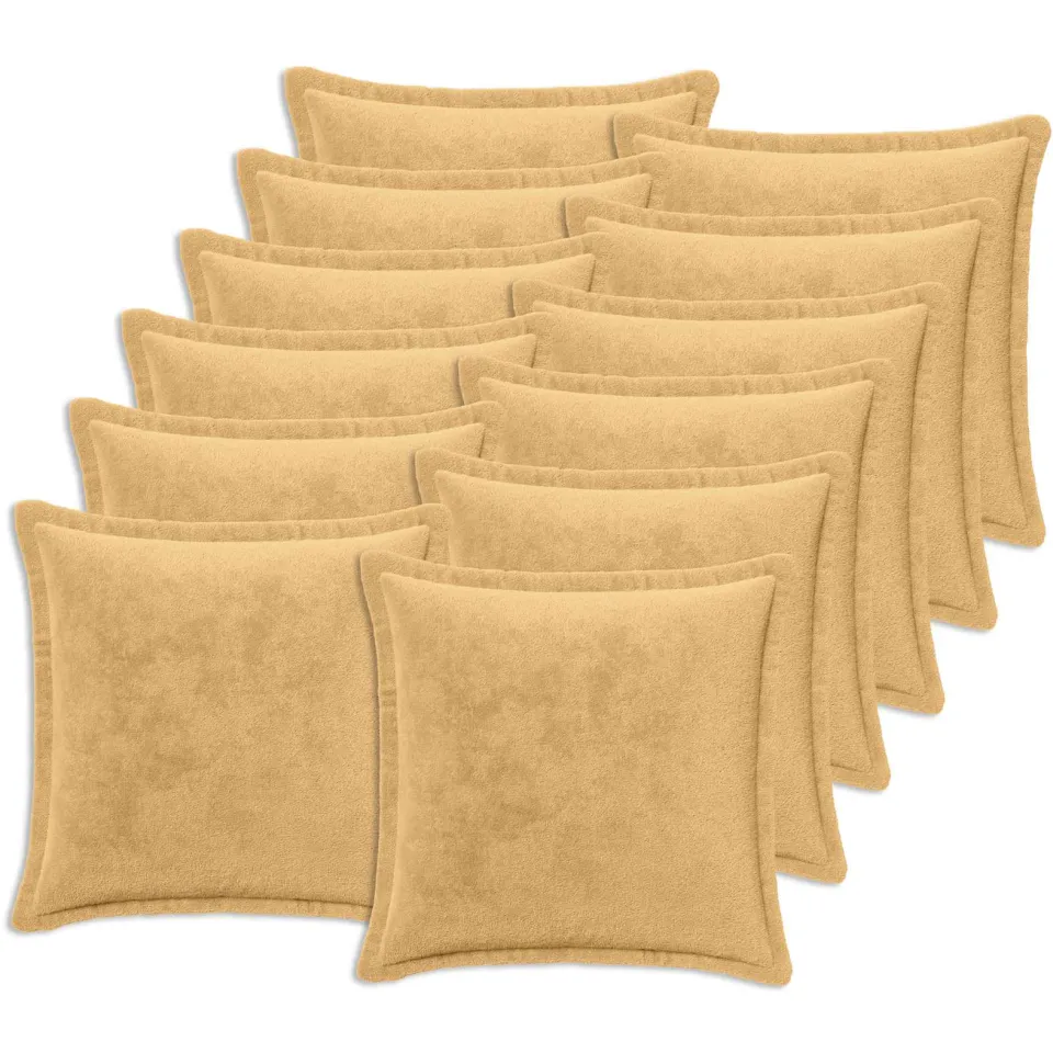 vidaXL Kussensloop 12 st HOUTEN Taupe 40 x 40 cm Flanel, foto 3