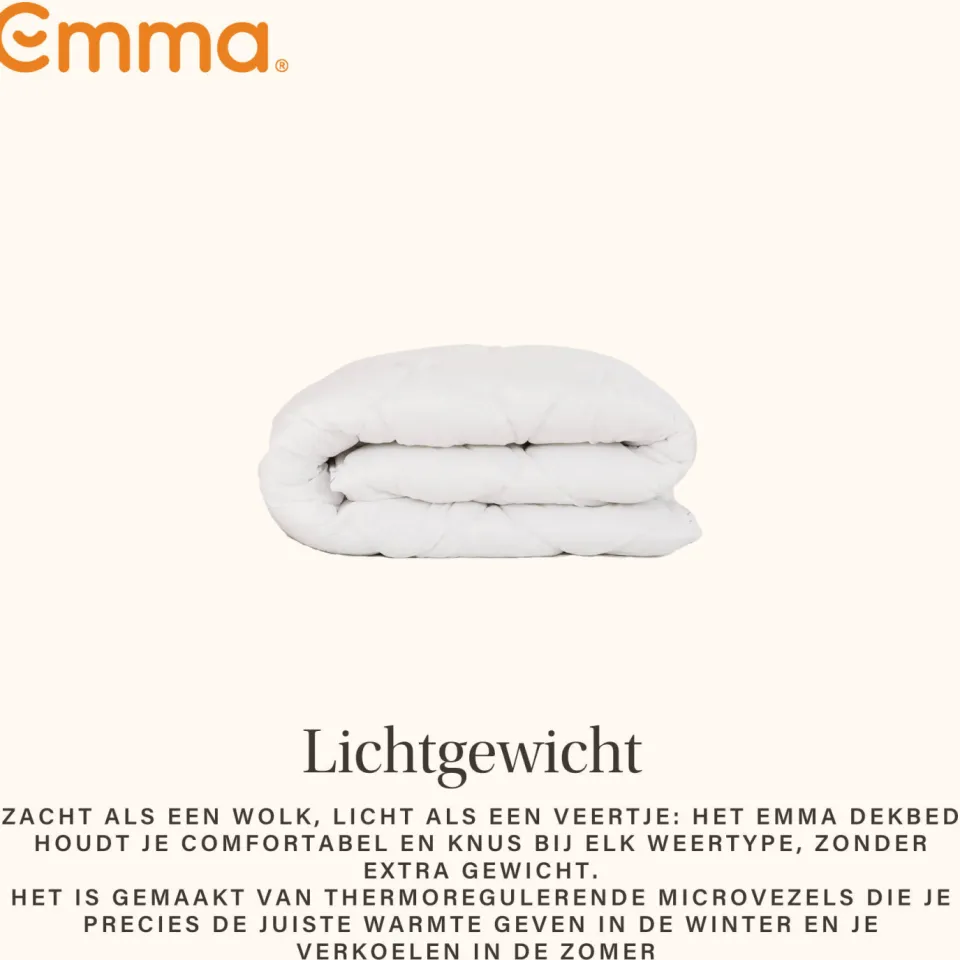 Emma enkel zomderdekbed Wit
