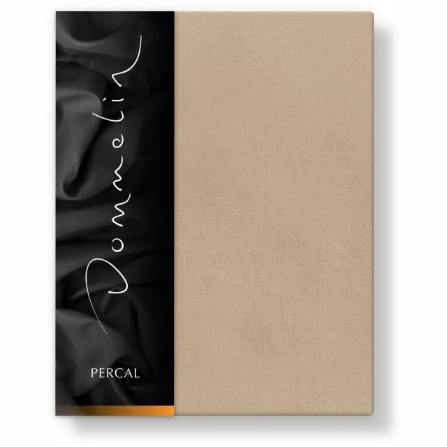 Dommelin Hoeslaken Uni Percal 200TC 549 Cafe Bruin