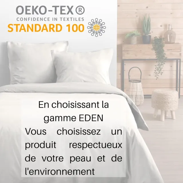 Stof Eden Dekbedovertrek - 200 x 200 cm - 100% Katoen - Ivoor