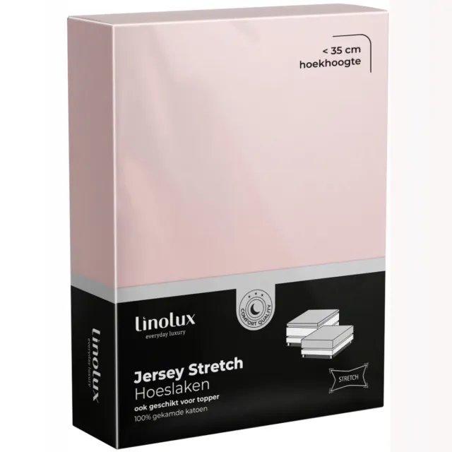 Linolux (topper) Hoeslaken Jersey Blossom 180x220