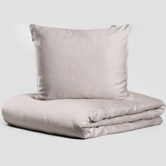 Homla BAMSA - BEDDING - Beddengoed - Dekbedovertrek - Bamboe Grijs - 160x200 cm + 2x50x60 cm