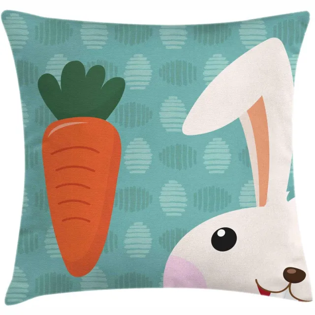 ABAKUHAUS Haas Kussenhoes – 40x40 cm – Tweezijdig bedrukt, Rits Licht Teal