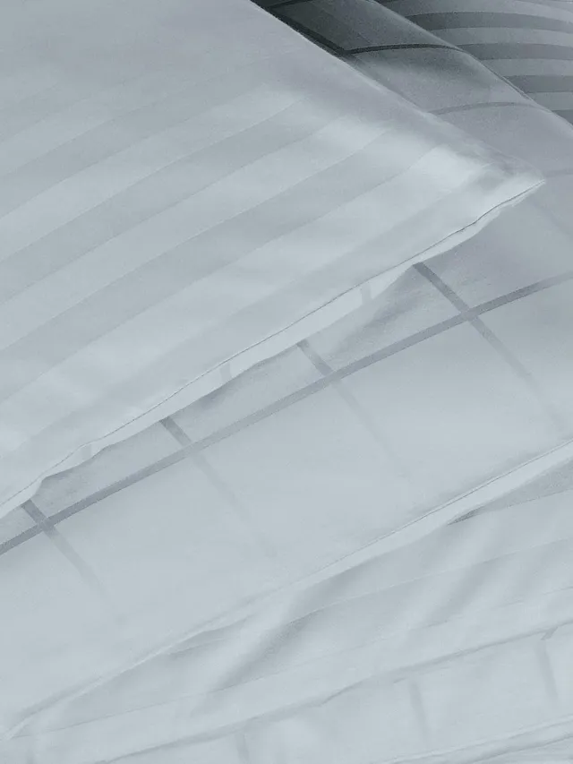 De Witte Lietaer Dekbedovertrek Katoen Satijn Zygo - Lits Jumeaux - 240 x 220 cm - Blauw