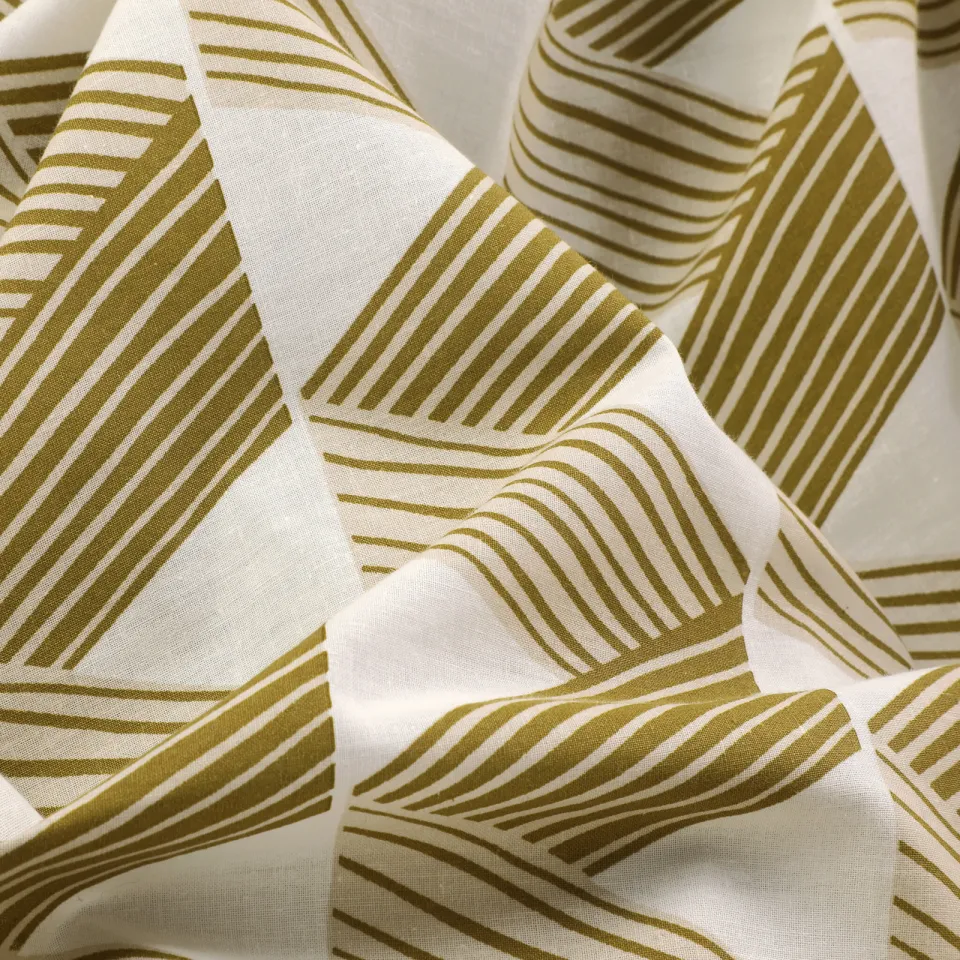 NOUS Living Zigzag Stripe katoenen dekbedovertrek beige, foto 6