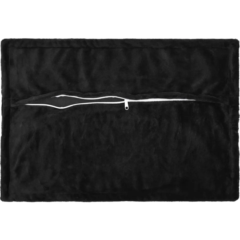 vidaXL Kussensloop 2 st HOUTEN Zwart 40 x 60 cm Flanel, foto 3