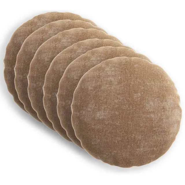 vidaXL Kussensloop 6 st HEERLEN Bruin Dia. 50 cm Chenille Stof, foto 3