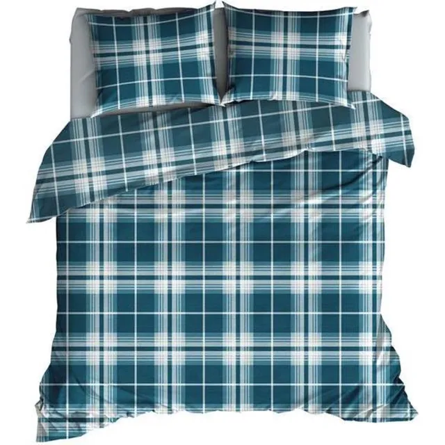 Satin D Or Satin d'Or Banff - Dekbedovertrek - Lits-jumeaux - 240x200/220 cm + 2 kussenslopen 60x70 cm - Teal