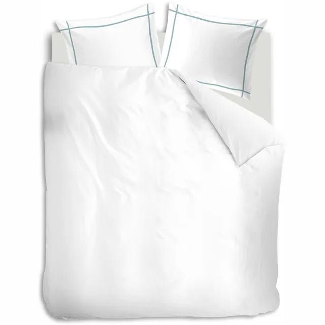 Auping Classic white blue Dekbedovertrek - Katoensatijn - Wit