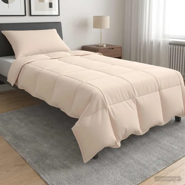 vidaXL Dekbedset 2 st 155 x 200 cm Zomer 150 g/m² dekbed Beige
