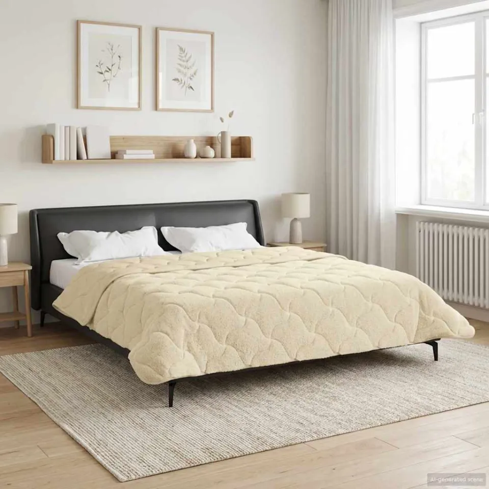 vidaXL Winter Dekbed 200 x 200 cm Winter Crème Ademend, foto 4