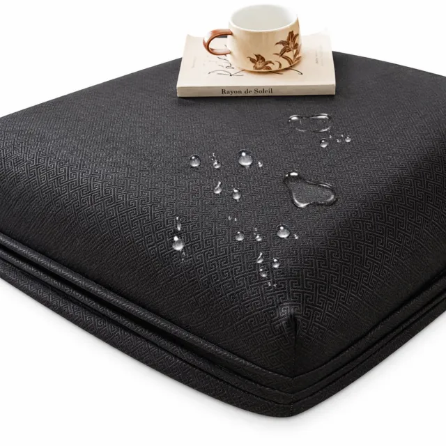 SWGOTA Waterdichte matrasbeschermhoes 120 x 200 cm - Zwart met geometrisch dessin - Geborstelde stof - Voor matrassen tot 30 cm dik - 1 stuk