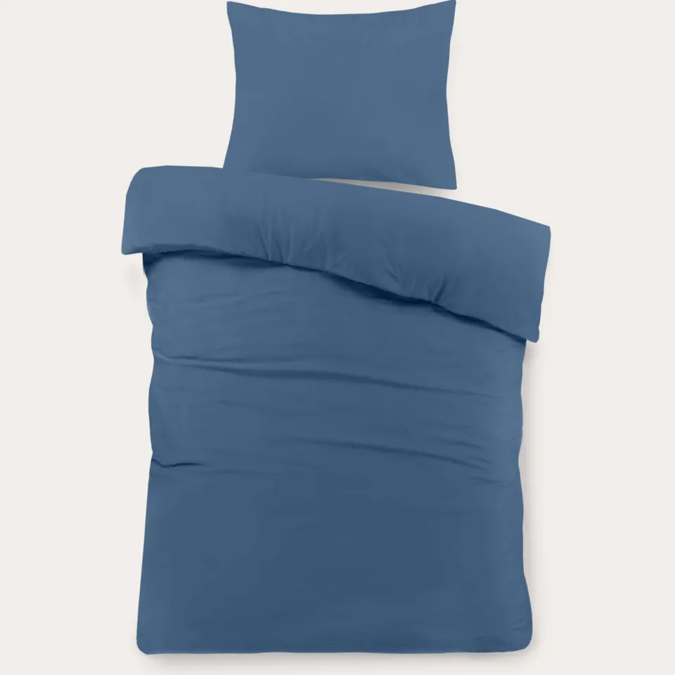 NOUS Kids basis dekbedovertrek kinderbed (120x150 cm) donkerblauw, foto 3