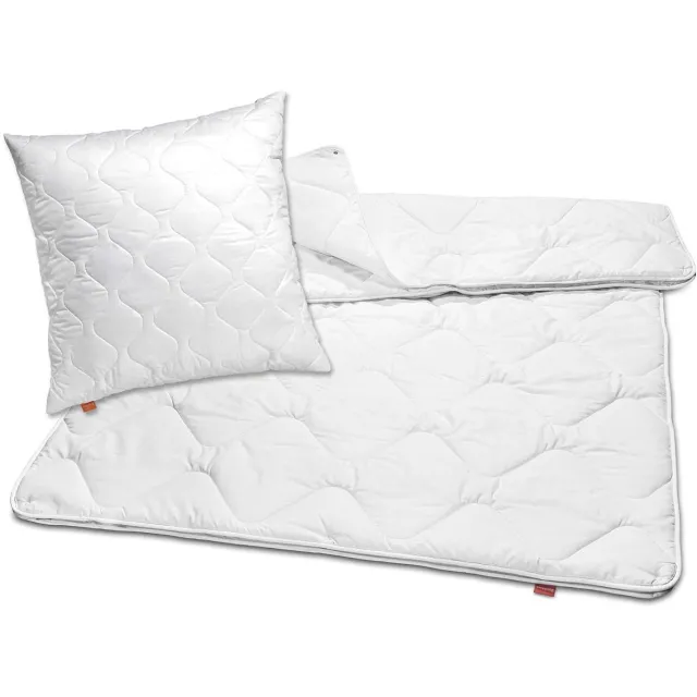 Sleepling dekbed kussen set Basic 100 | dekbed 135 x 200 cm en kussen 80 x 80 cm | 4-seizoenendekbed | overtrek van 100% microvezel | Made in EU | wasbaar tot 60 graden | wit
