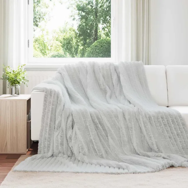 vidaXL plaid Grijs 270 x 240 cm 1,77 kg Fleece, foto 2
