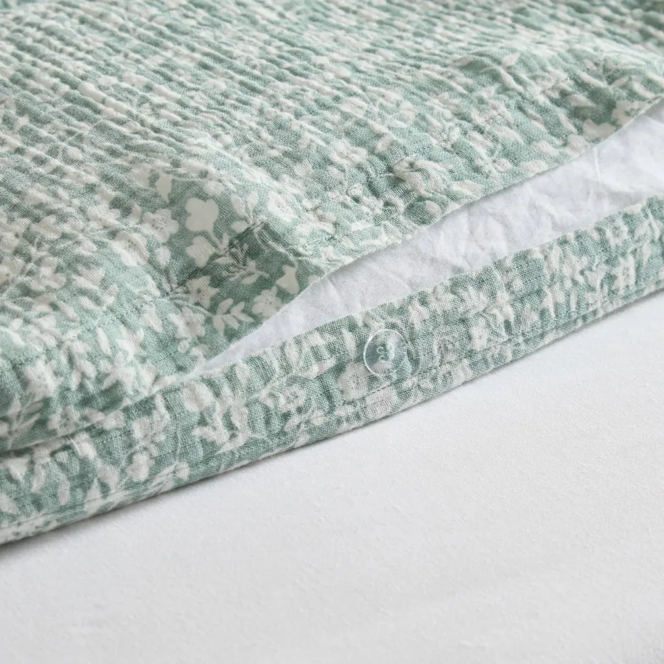NOUS Living mousseline dekbedovertrek 2-persoons (200x220 cm) groen, foto 4