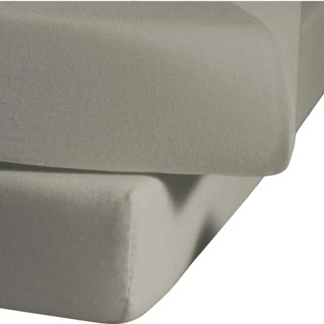 SENZA DONNA 180 GSM Topper hoeslaken Zilvergrijs - 160x200+20 cm