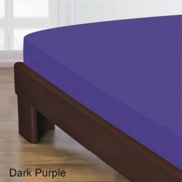 Homéé® Katoen Hoeslaken - 160x200 +30cm - gladde 100 % Katoen - donker paars