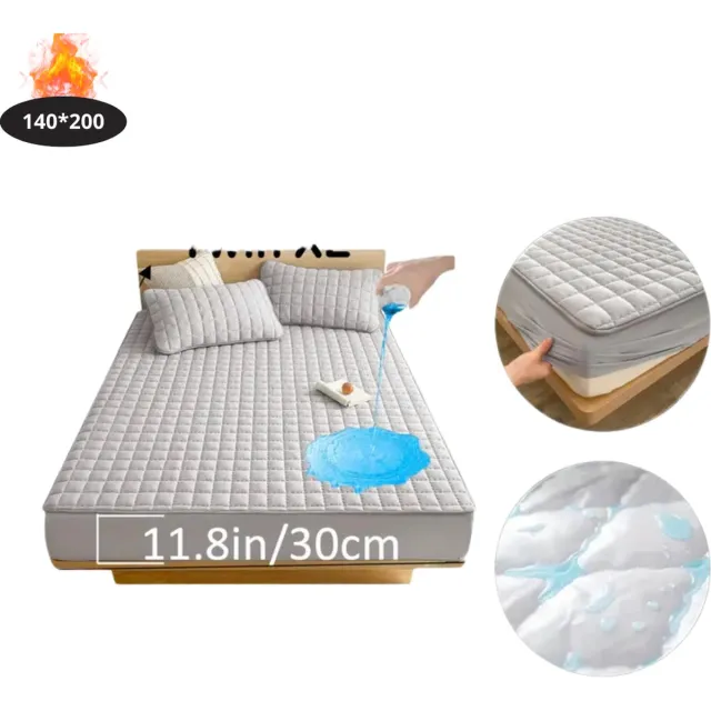 Nivard Waterdicht Hoeslaken - Beddengoed - Fitted Sheet - Bed - Lichtgrijs 140x200